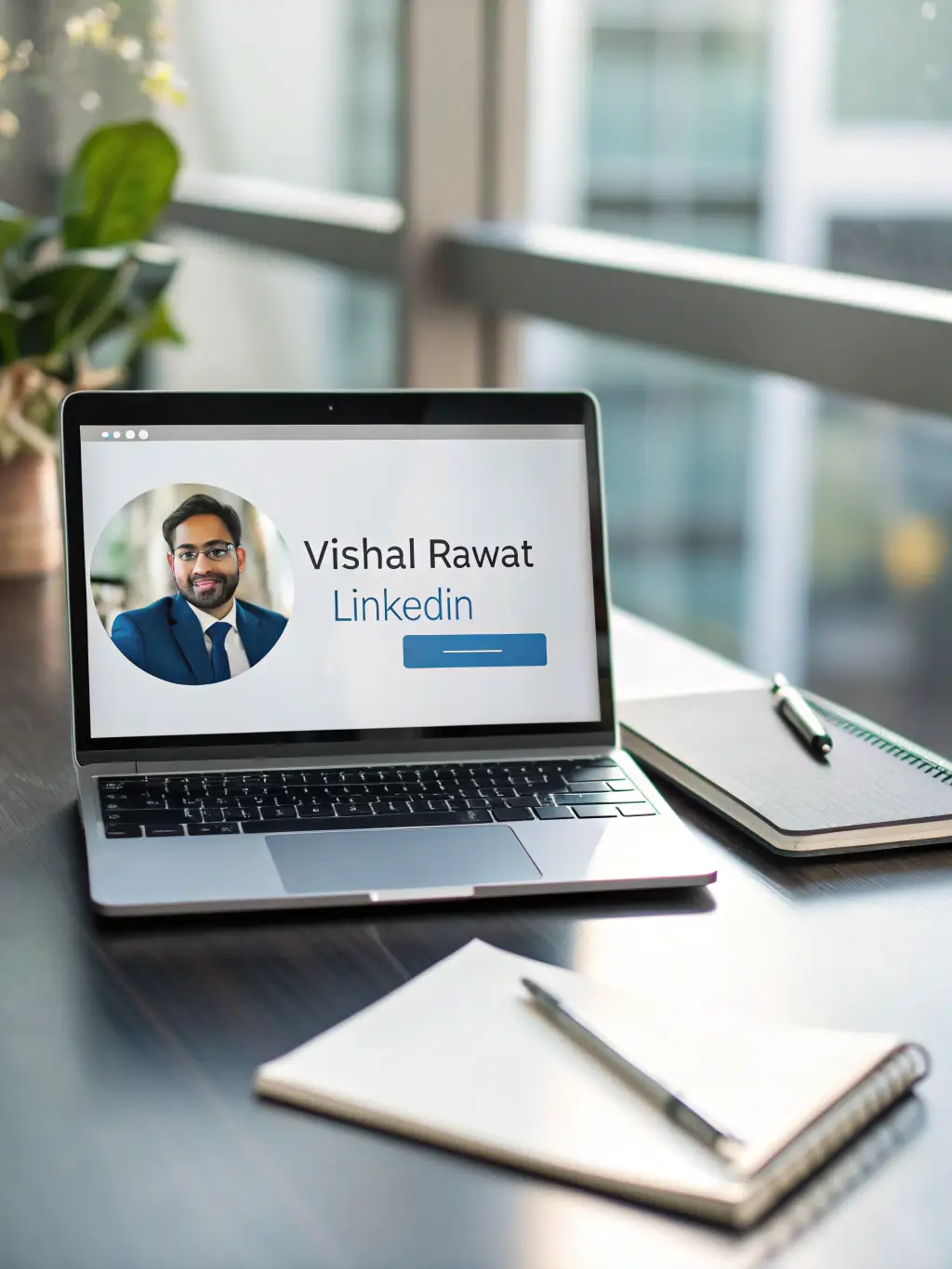 A screenshot of a polished LinkedIn profile page with a professional photo and engaging summary, representing LinkedIn profile enhancement.