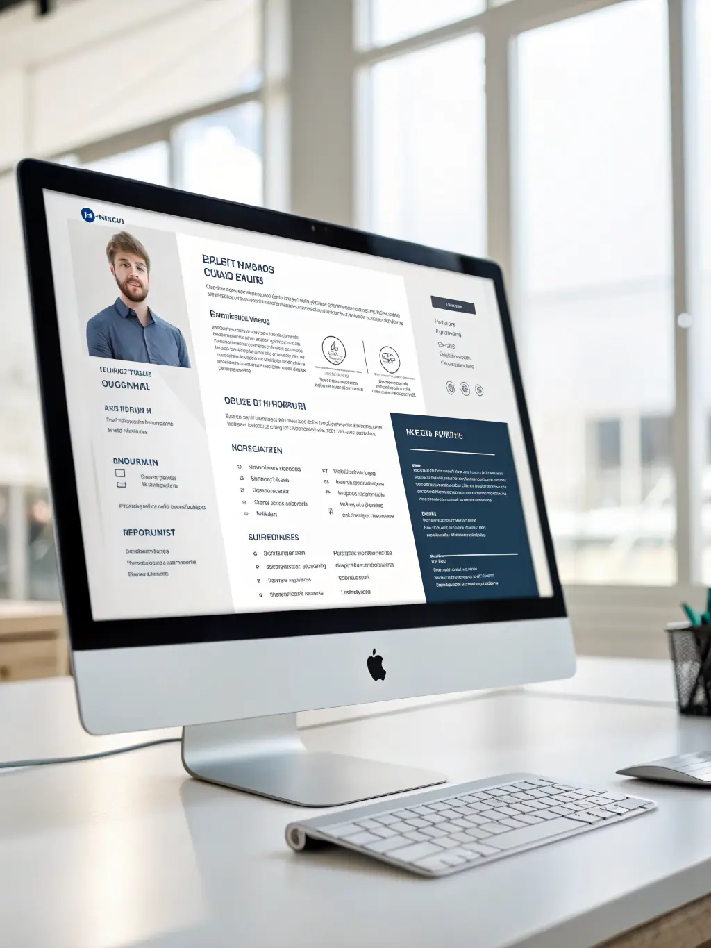 A professionally designed CV showcasing a young professional's skills and experience, set against a clean, modern background, emphasizing clarity and impact.